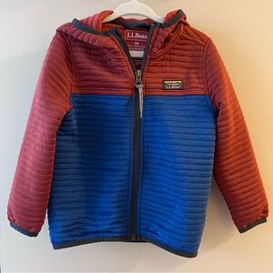 L.L. Bean Red and Blue Hooded Jacket
